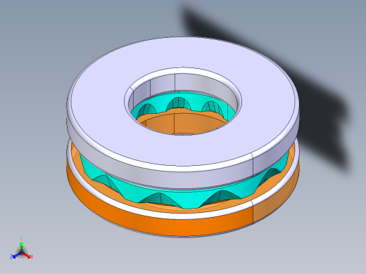 平面推力球轴承51202正等轴测缩略图
