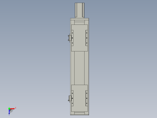 直线模组WG-LHC12-S350-M设计图纸俯视缩略图