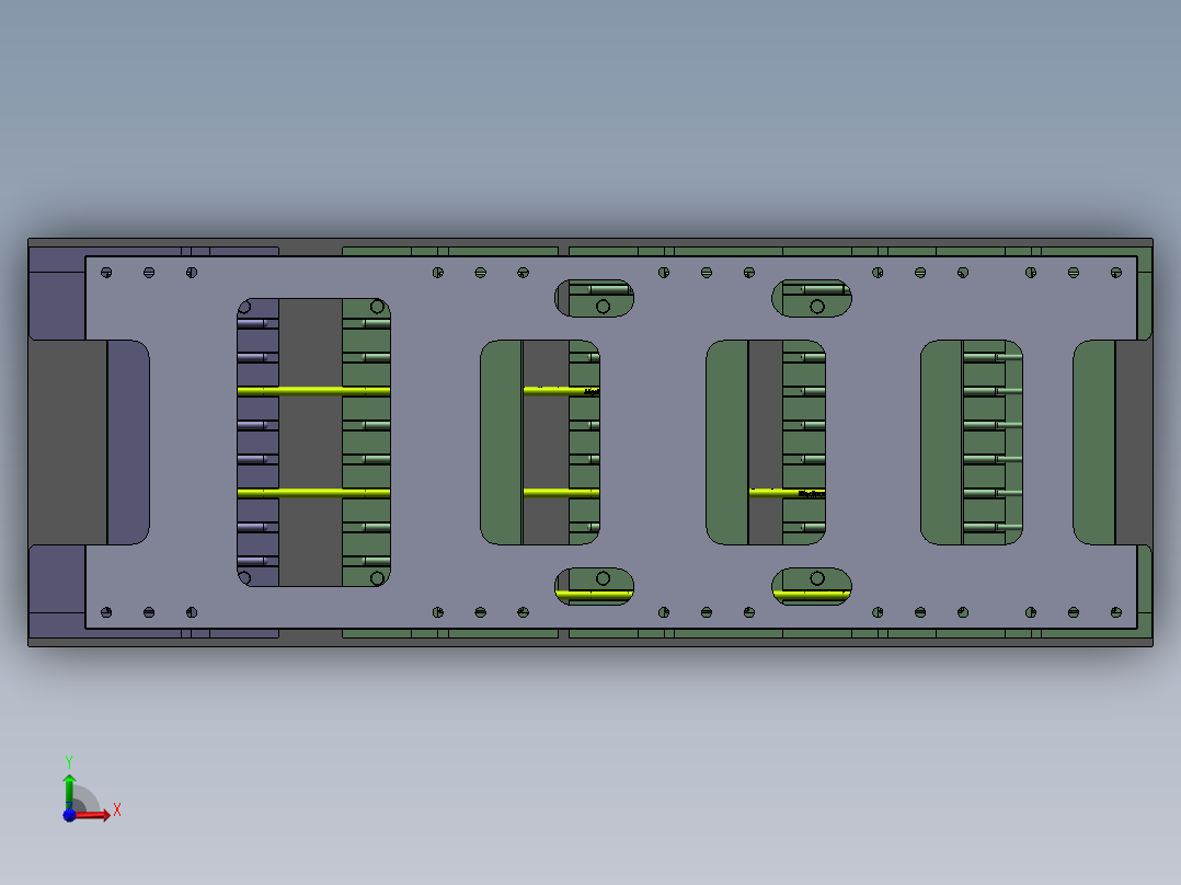 外管整体喷砂治具前视图