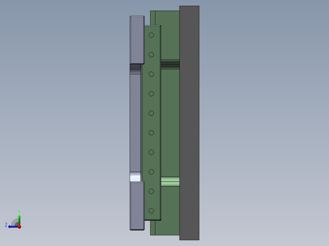 外管整体喷砂治具右视图