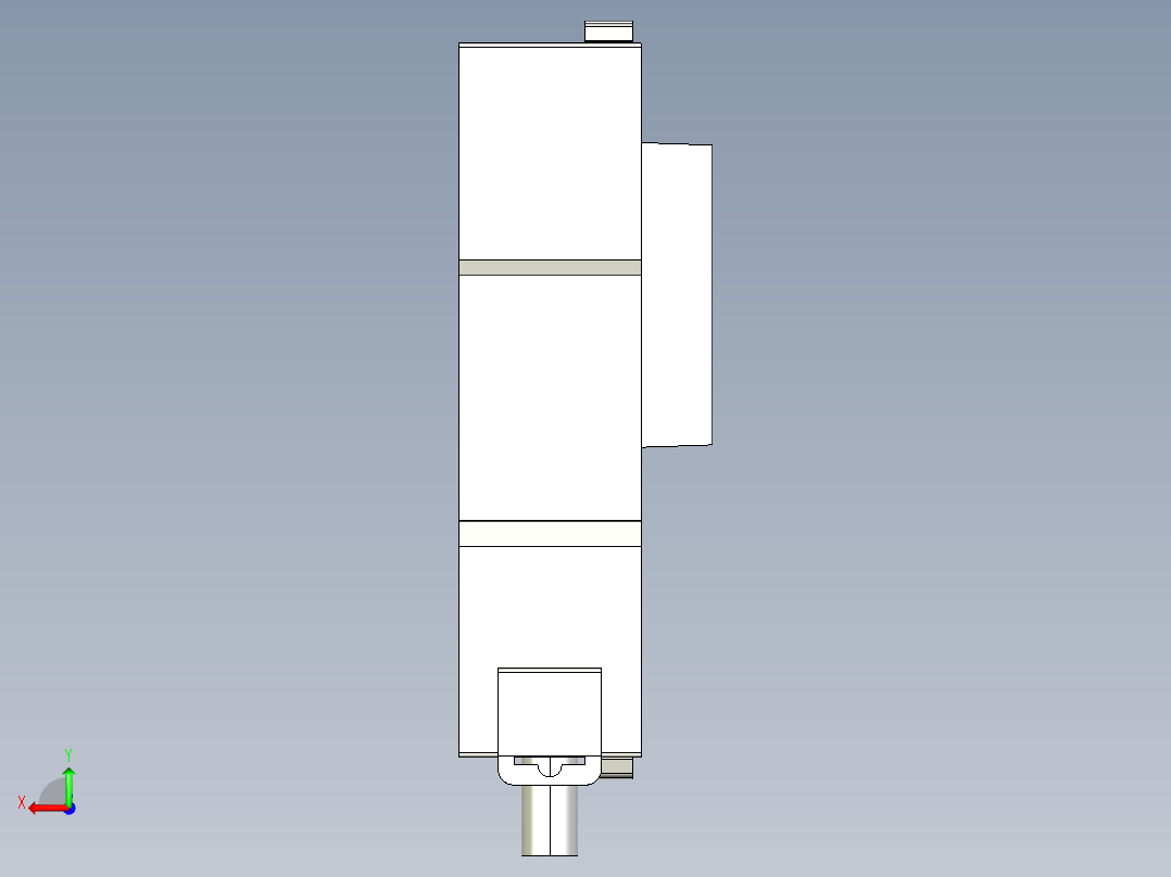 基恩士KV-C32_kc图纸模型后视图