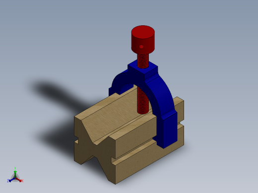 管虎钳正等轴测缩略图