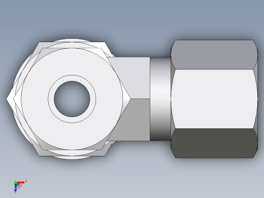 卡套式工业通用硬管接头EO_Adjustable_locknut_run_tee_LEE08LRCF俯视缩略图