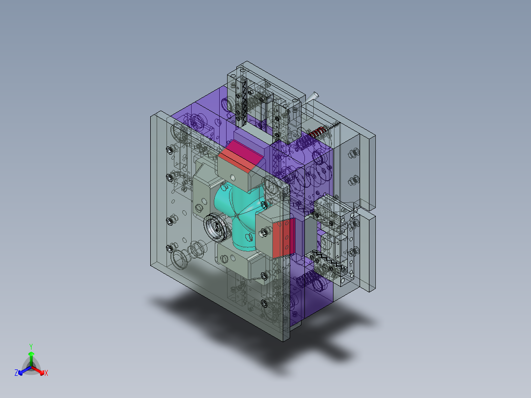 带4个幻灯片的聚氯乙烯弯头110主视图