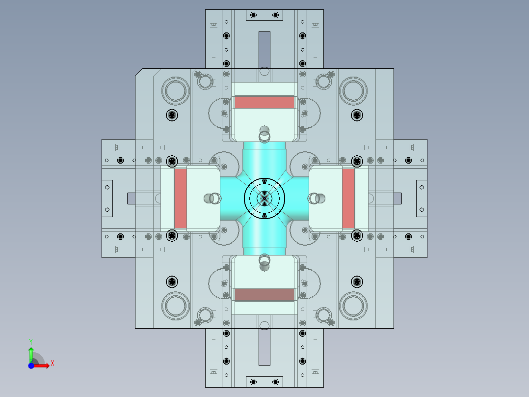 带4个幻灯片的聚氯乙烯弯头110前视图