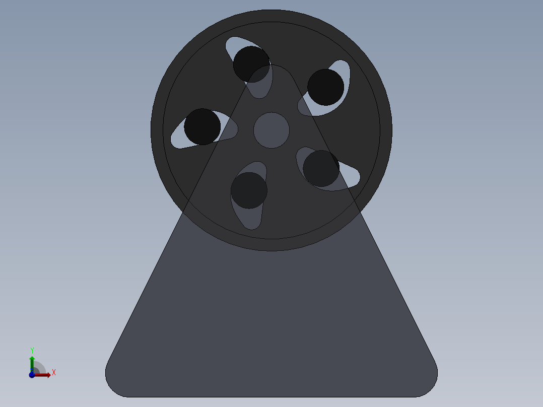 5转轮达芬奇永动机(版本2)图纸前视图