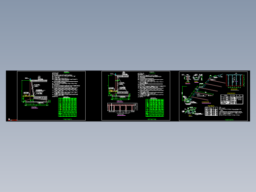 某工程挡土墙及护坡大样含选用表全套结构施工图