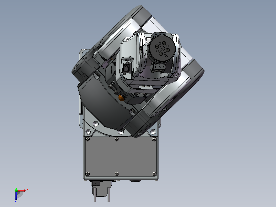 自动贴标工站sw22俯视图