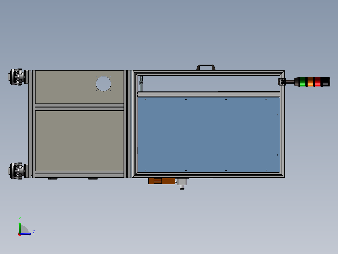 压装衬套压装机（sw20可编辑+工程图）左视图
