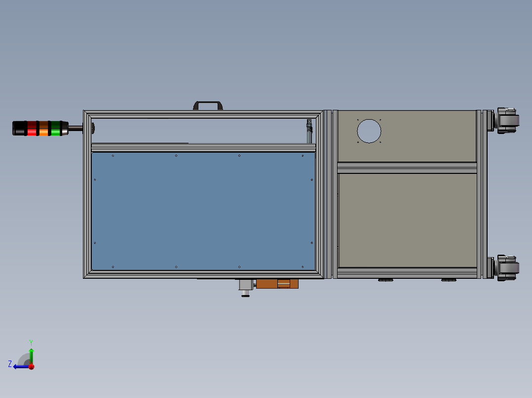 压装衬套压装机（sw20可编辑+工程图）右视图