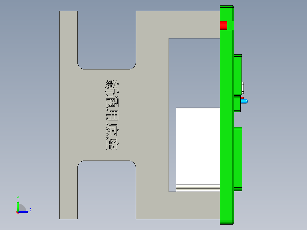 X7400-C笔记本CNC工装夹具三维模型-CNC3铣TP高光-210309左视图