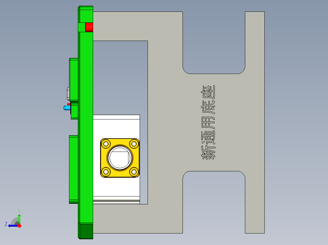 X7400-C笔记本CNC工装夹具三维模型-CNC3铣TP高光-210309右视图