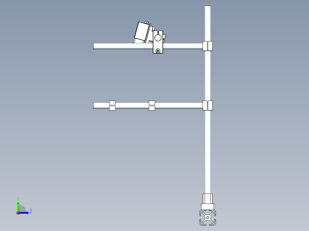 CCD安装支架左视图