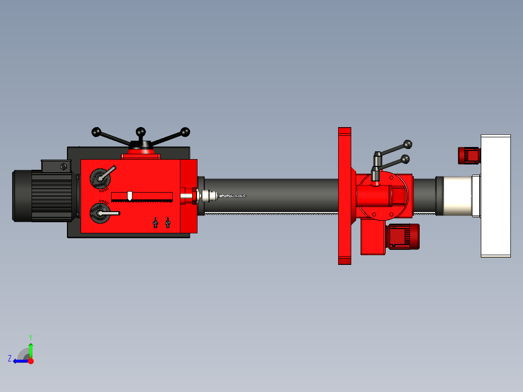 B3004034-立式钻机台钻钻床右视图