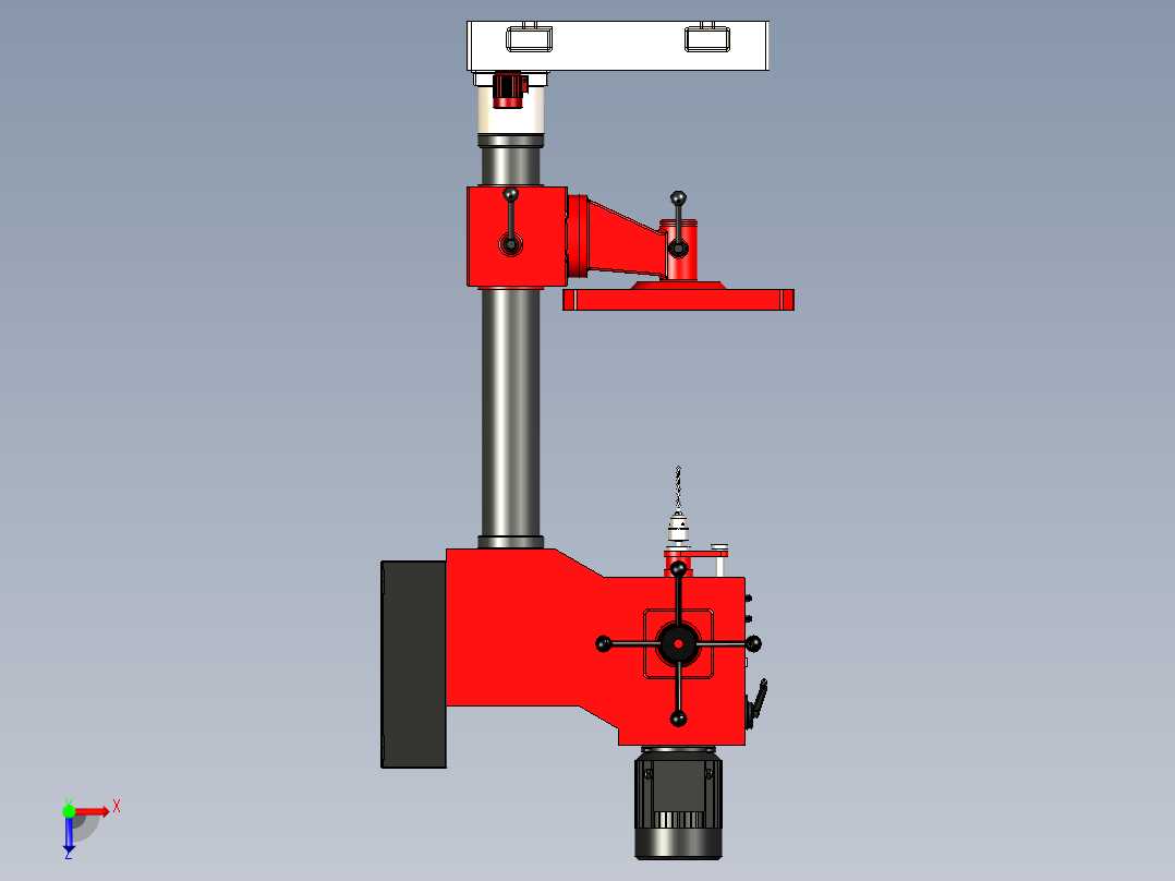 B3004034-立式钻机台钻钻床俯视图