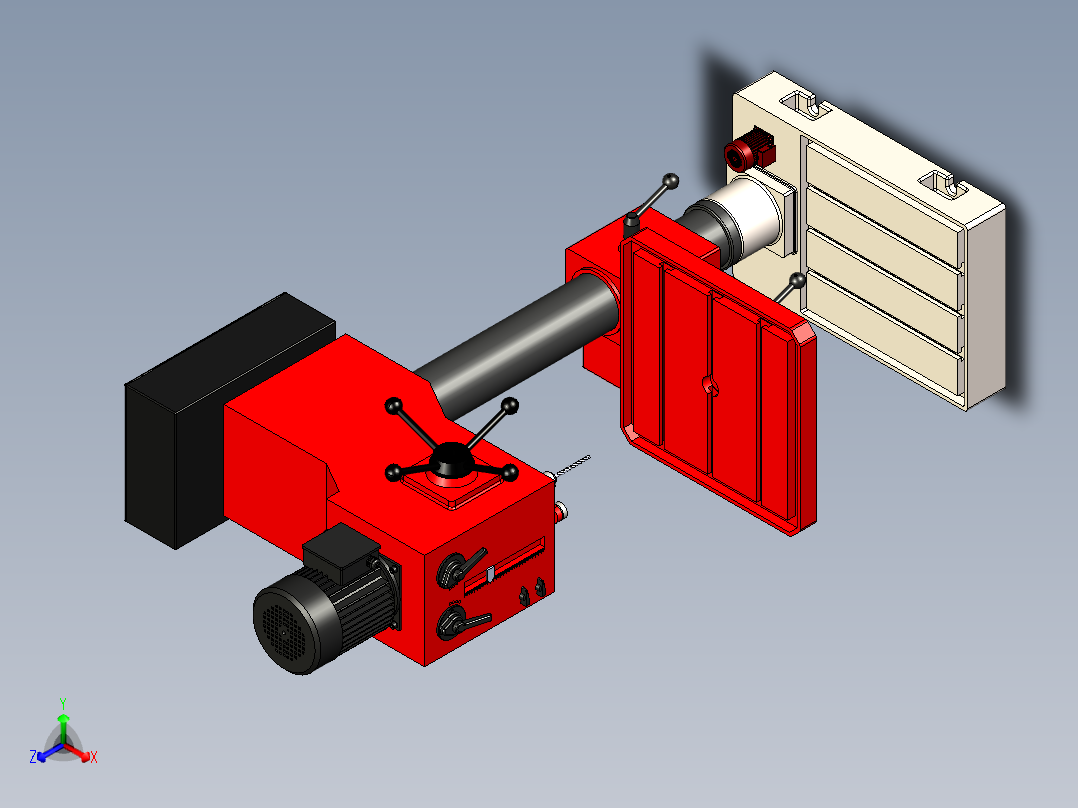 B3004034-立式钻机台钻钻床正等轴测图