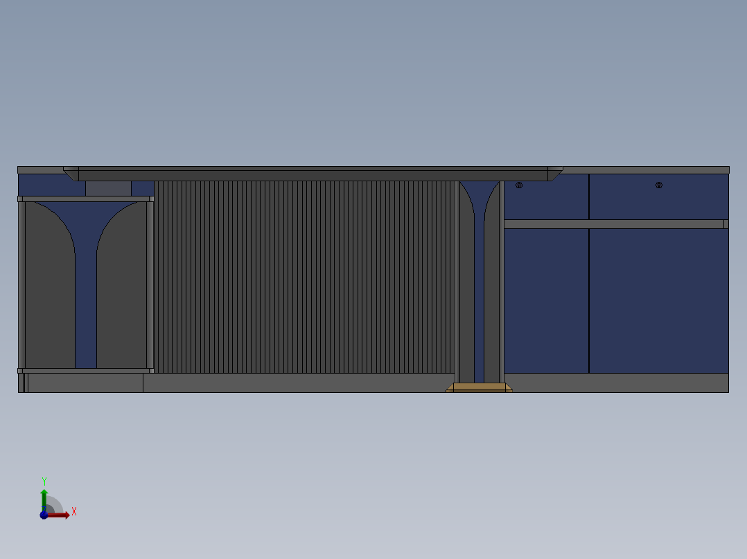 办公桌 (1)前视图