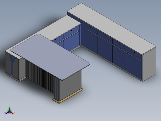 办公桌 (1)正等轴测缩略图