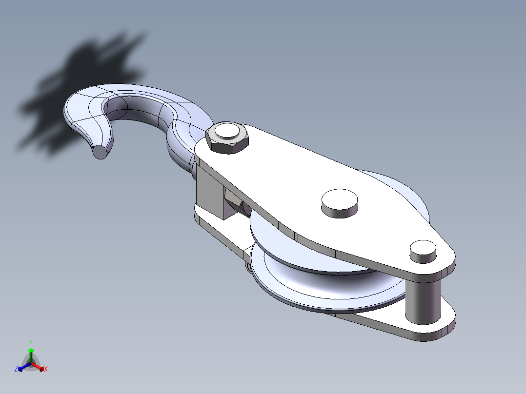动滑轮正等轴测图