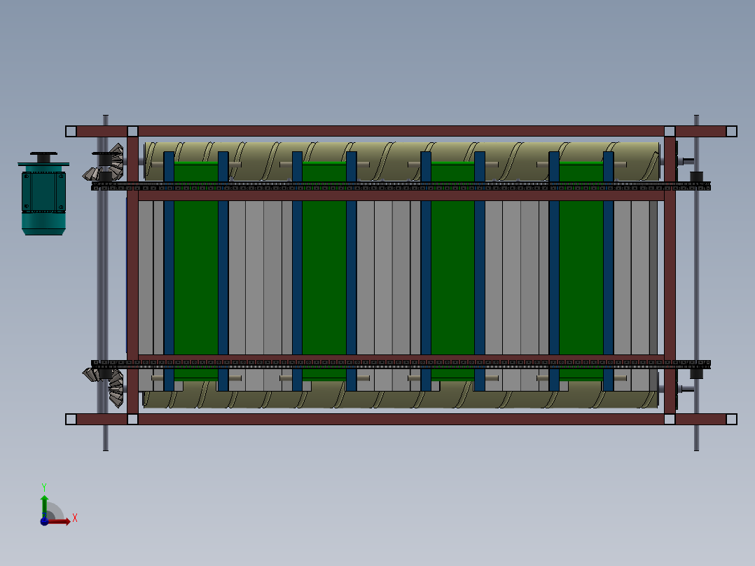 A3003618-滚筒式果蔬分选机前视图
