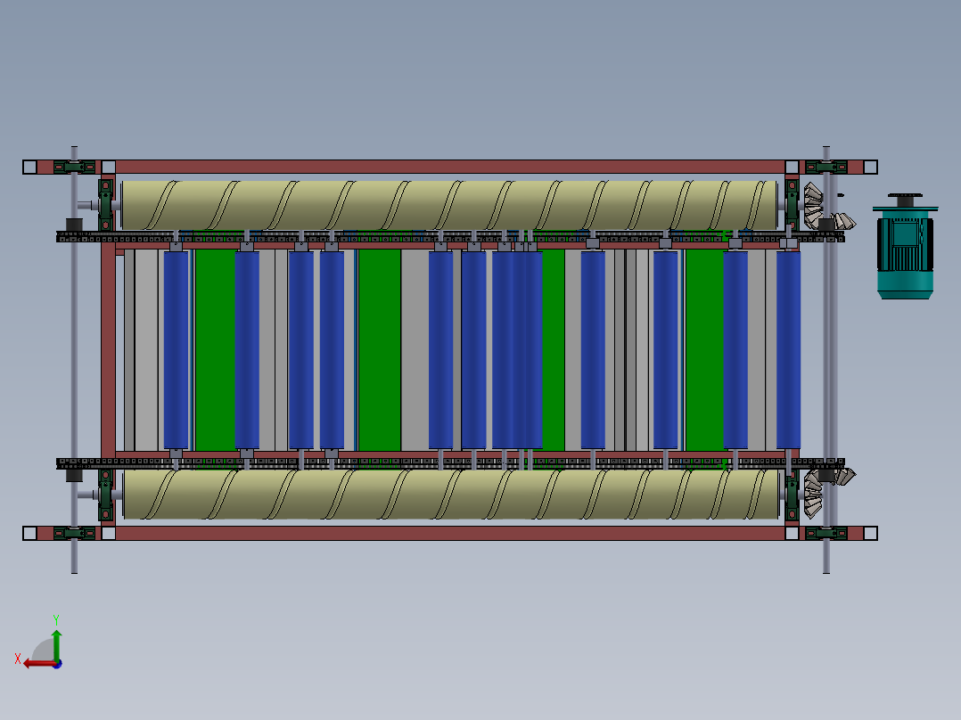 A3003618-滚筒式果蔬分选机后视图