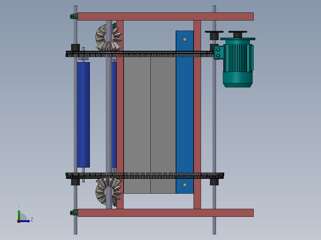 A3003618-滚筒式果蔬分选机左视图