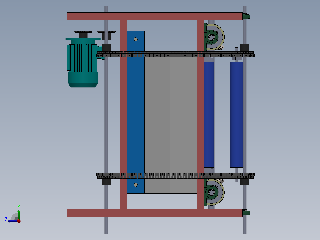 A3003618-滚筒式果蔬分选机右视图