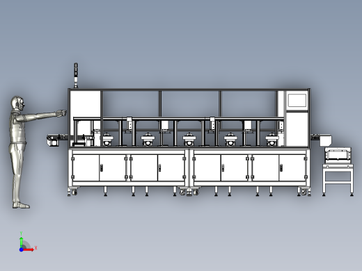 键盘按键多工位组装流水线前视缩略图