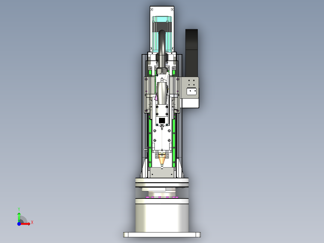 Scara-01工业机械臂3D数模图前视图