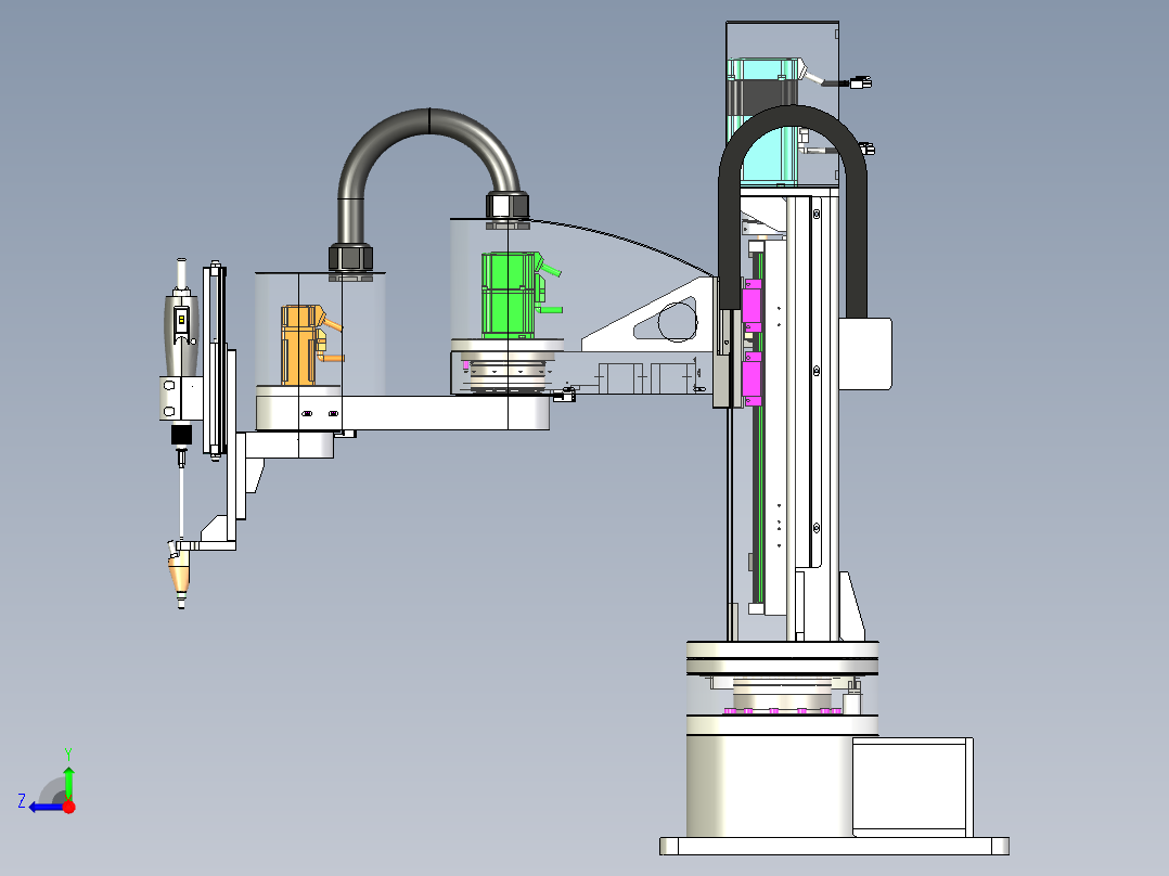 Scara-01工业机械臂3D数模图右视图