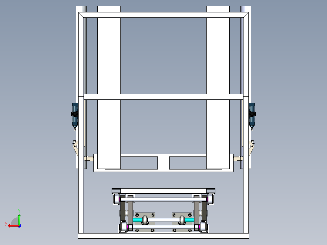 供栈机 托盘自动化供应机后视图