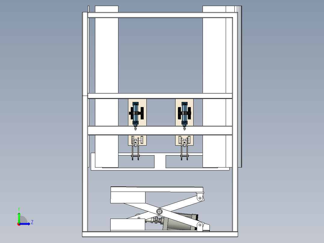 供栈机 托盘自动化供应机左视图