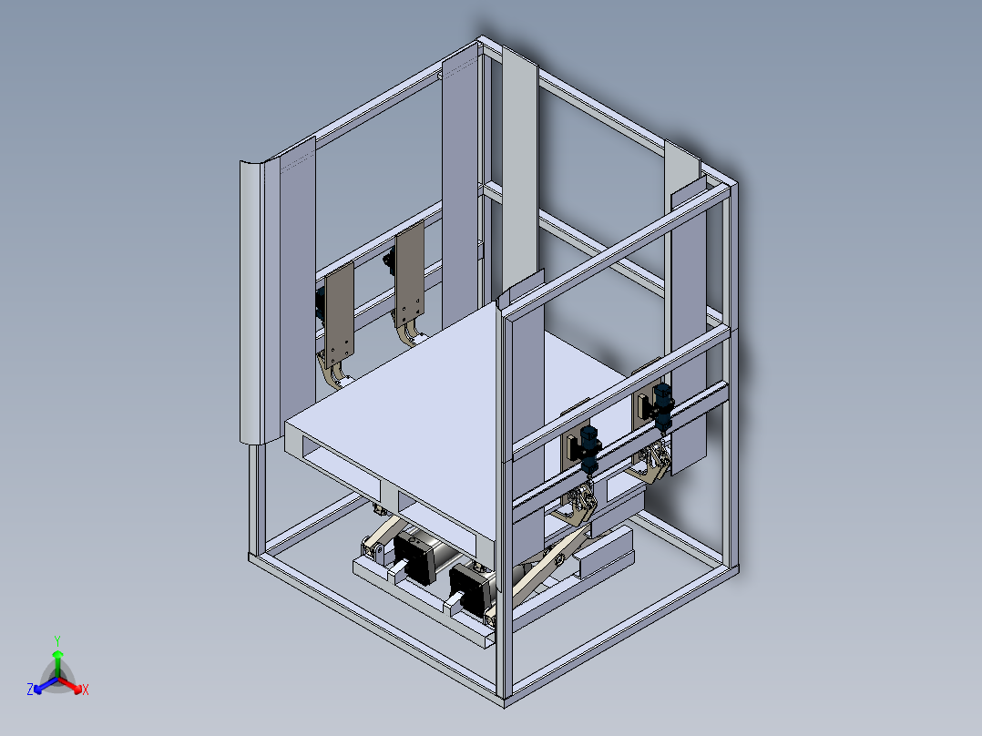 供栈机 托盘自动化供应机正等轴测图
