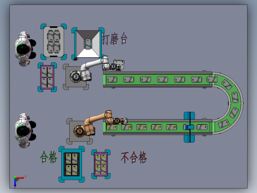 手机保护壳打磨流水线俯视缩略图