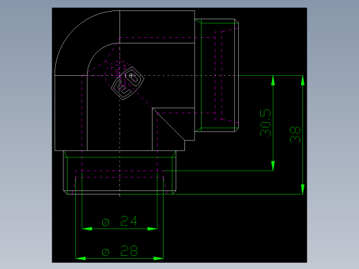 PARKER管接头EO Union elbow W28LCFX_front