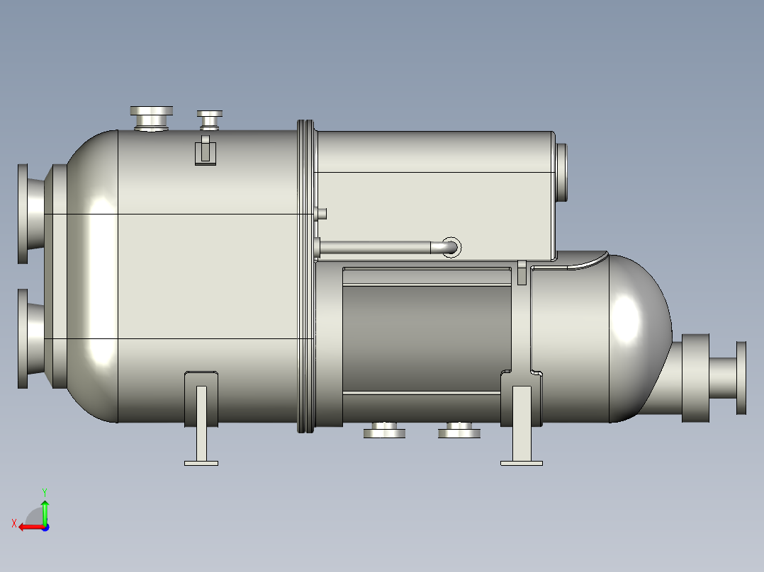 水利工程蓄水罐后视图