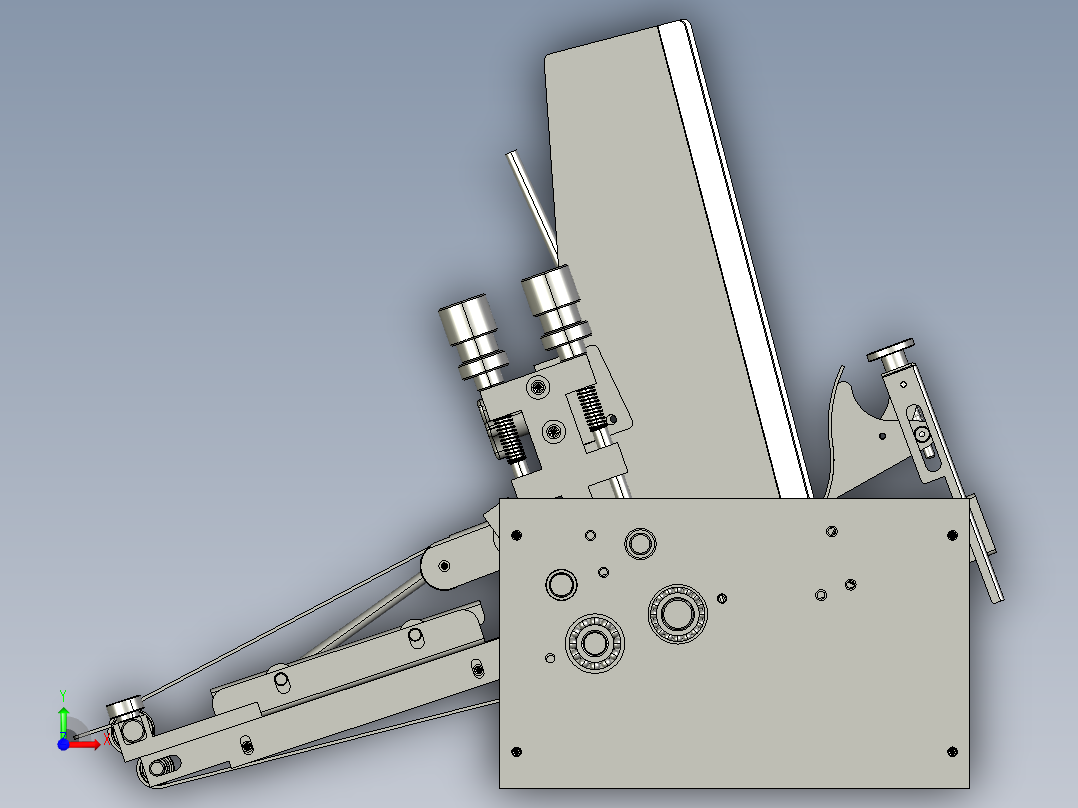 点数机，卡片发放机前视图