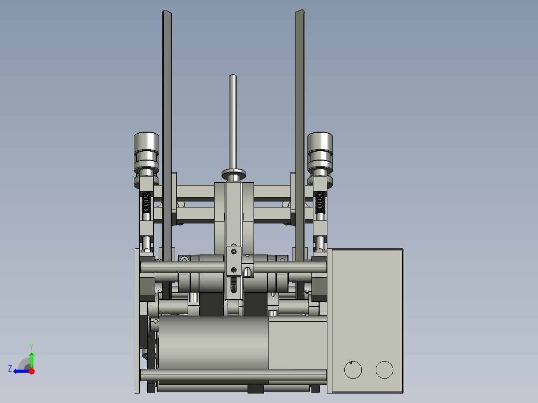 点数机，卡片发放机右视图