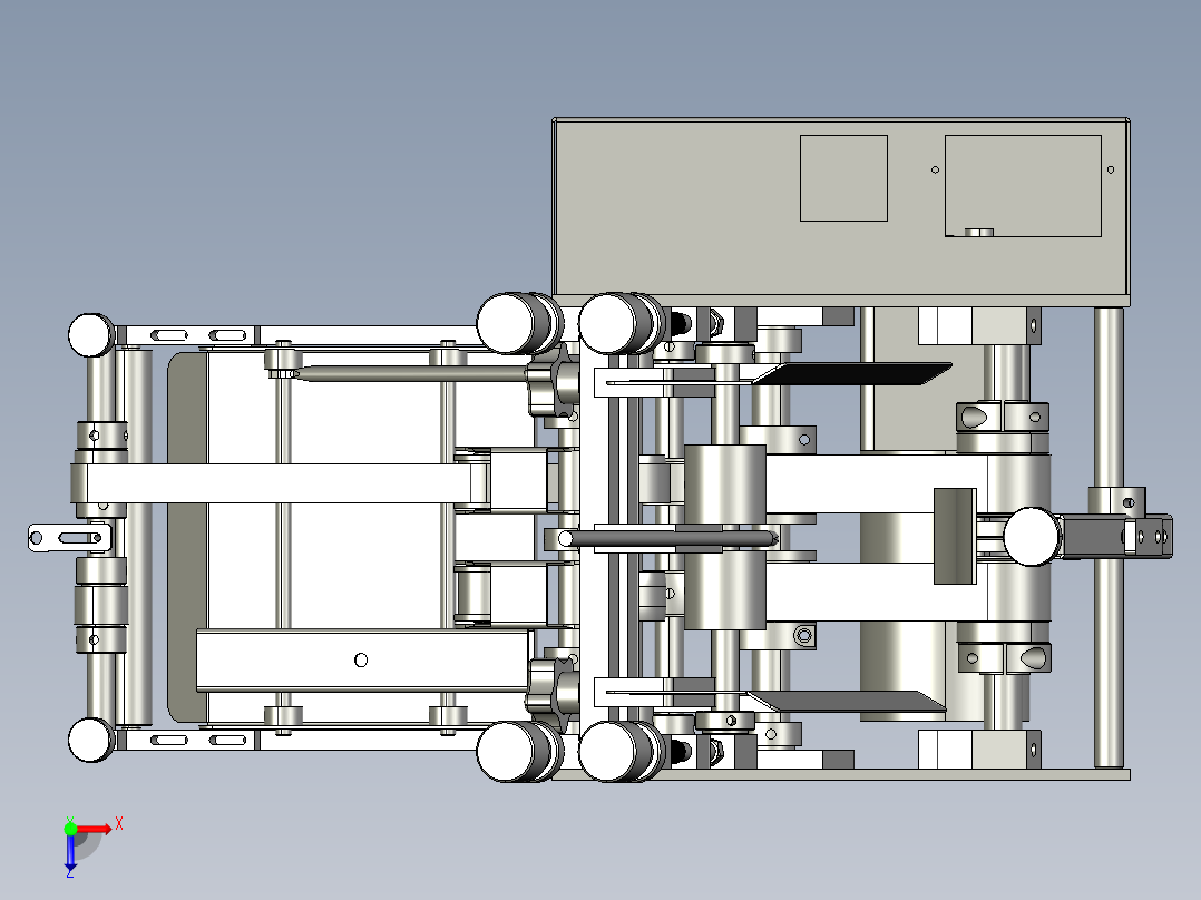点数机，卡片发放机俯视图