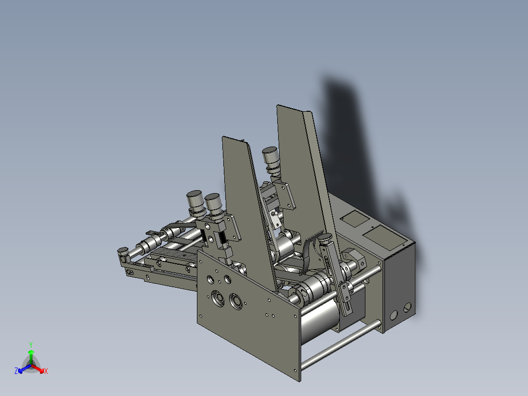 点数机，卡片发放机正等轴测图