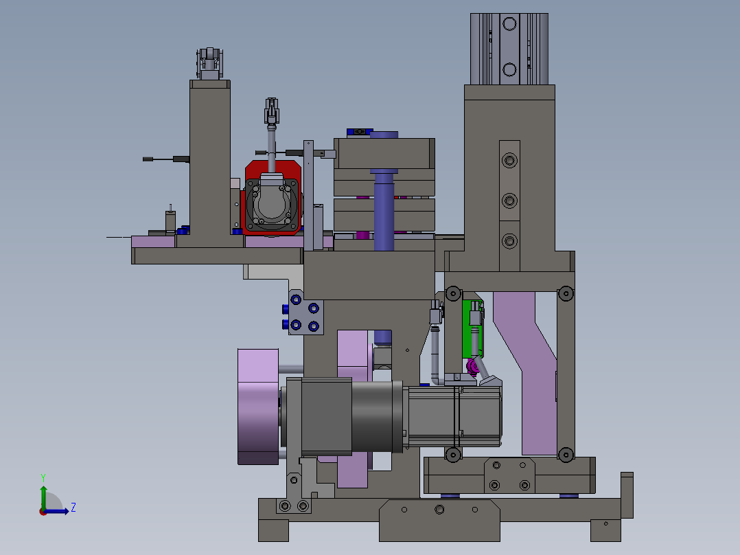 插针折弯模组左视图