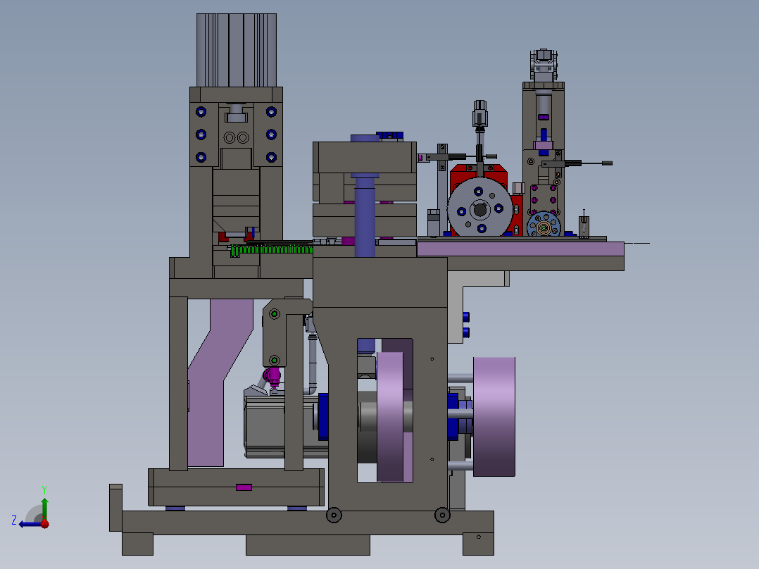 插针折弯模组右视图