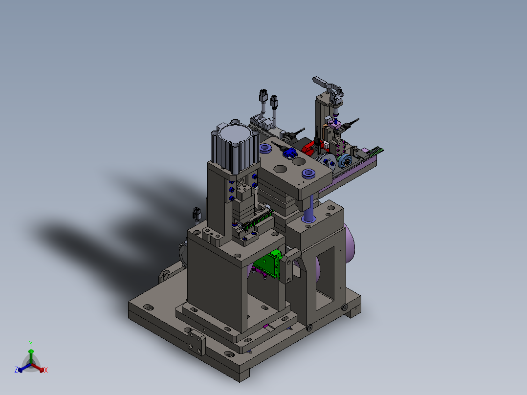 插针折弯模组正等轴测图