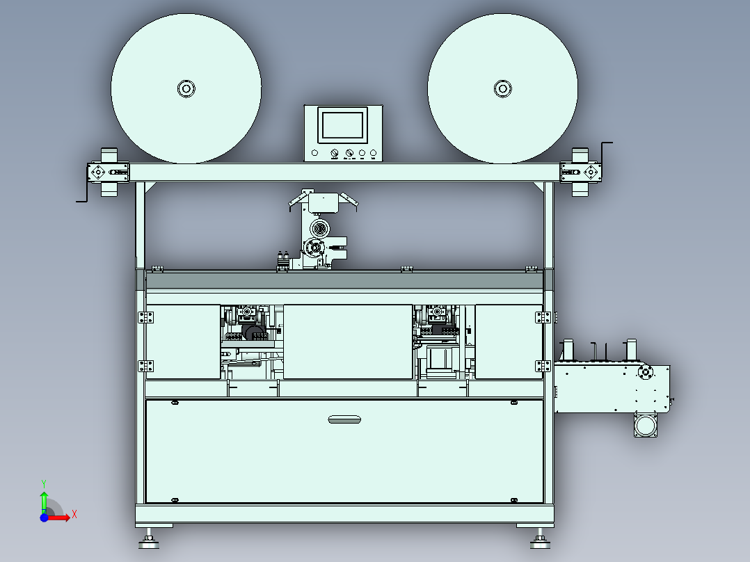 蓄电池极板包片机、全自动包板机前视图
