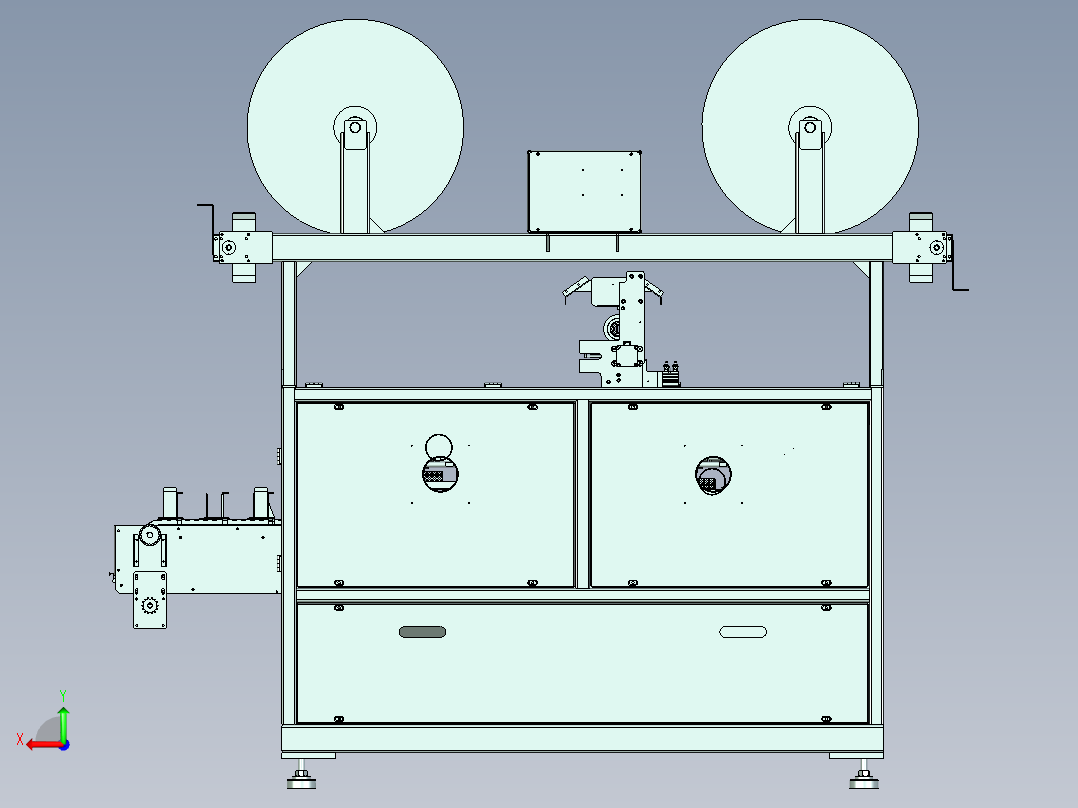 蓄电池极板包片机、全自动包板机后视图