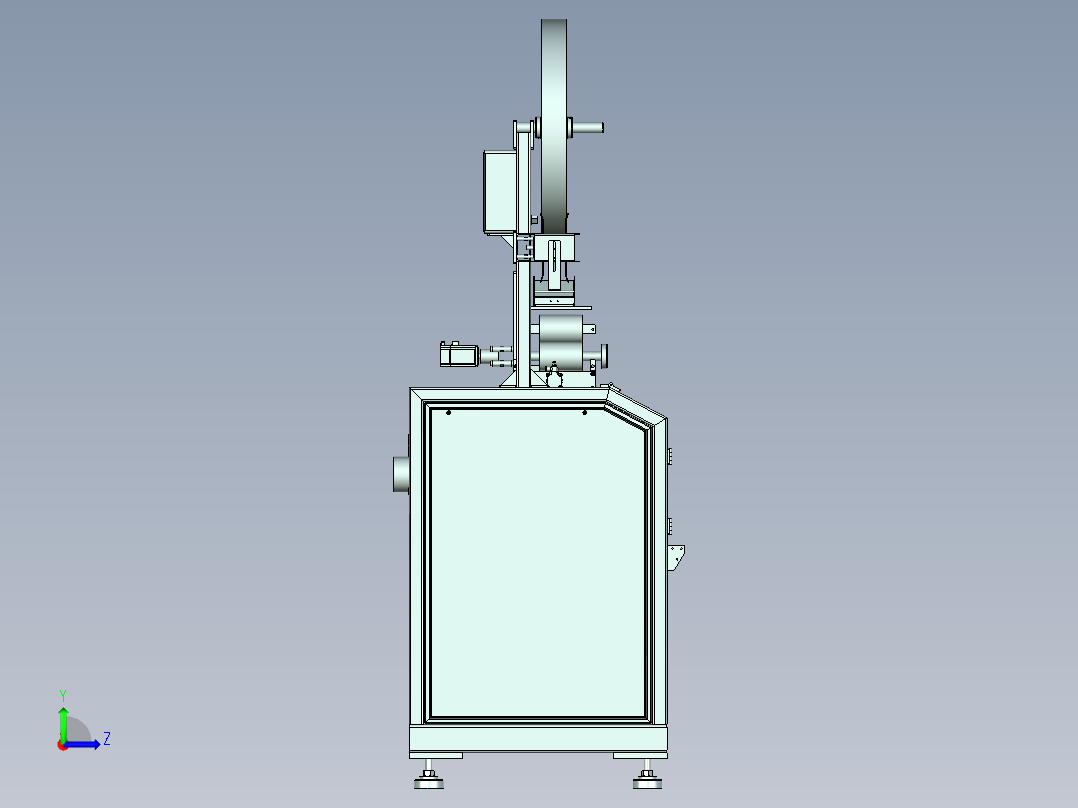 蓄电池极板包片机、全自动包板机左视图