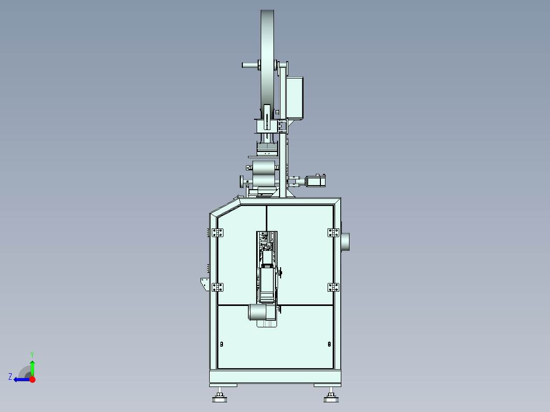 蓄电池极板包片机、全自动包板机右视图