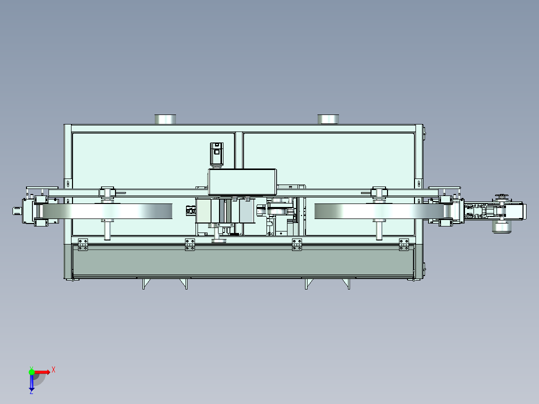 蓄电池极板包片机、全自动包板机俯视图