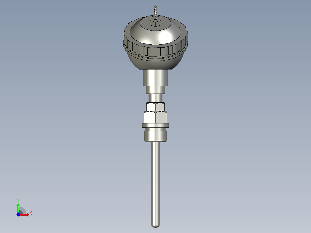 温度变送器-活套螺纹前视图