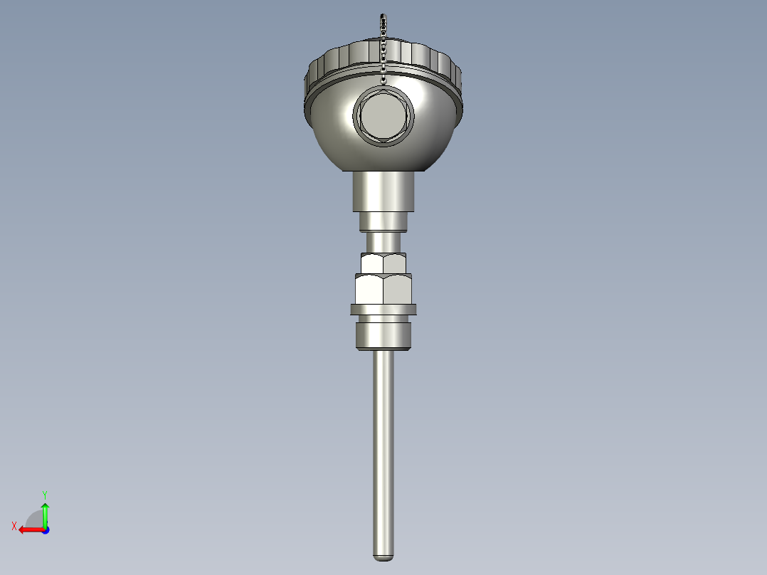 温度变送器-活套螺纹后视图